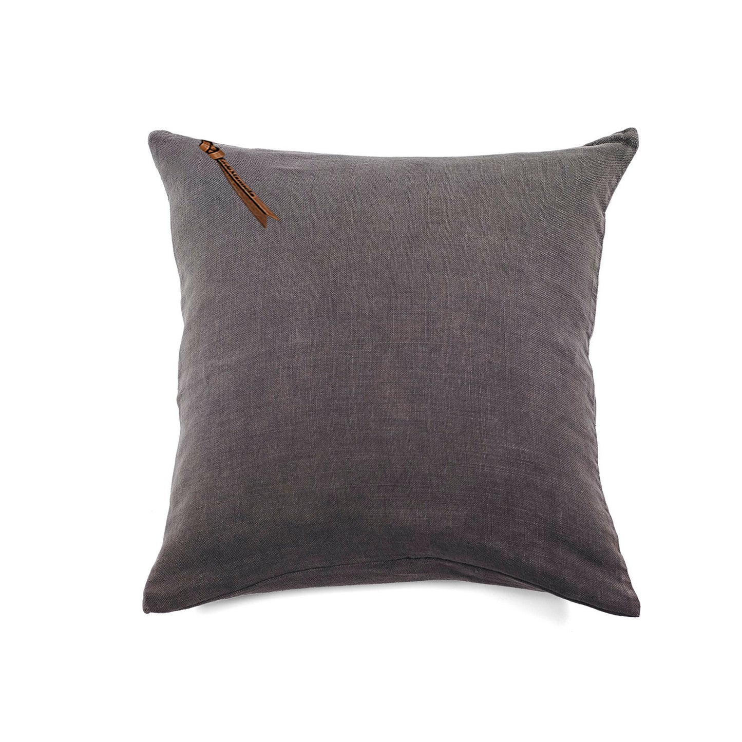 Funda De Cojín · Puro Lino Lavado · Gris Plomo