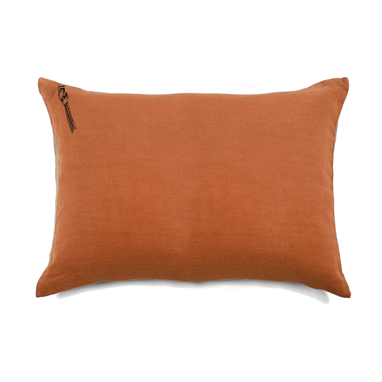 Funda De Cojín · Puro Lino Lavado · Naranja Oscuro
