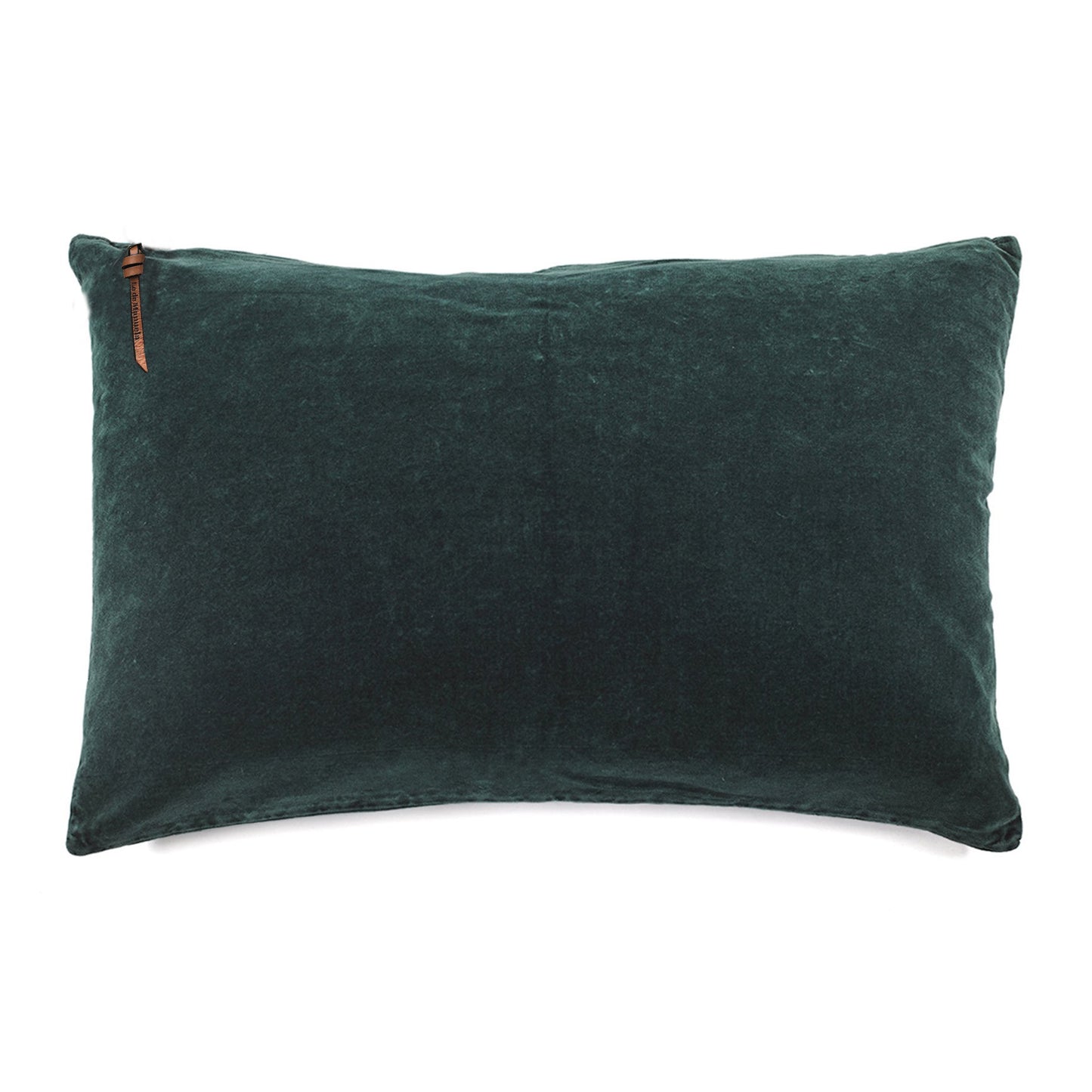 Funda De Cojín · Terciopelo Lavado · Verde Inglés