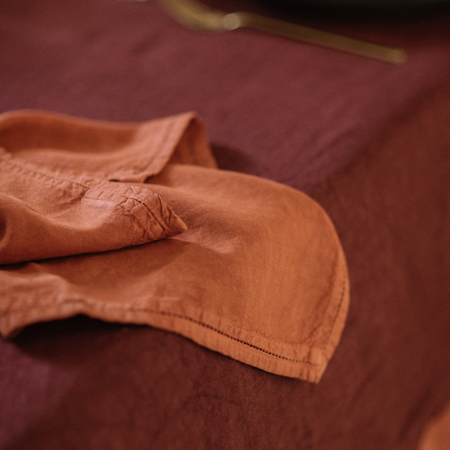 Serviette de table - Pure Linen Washed - Dark Orange