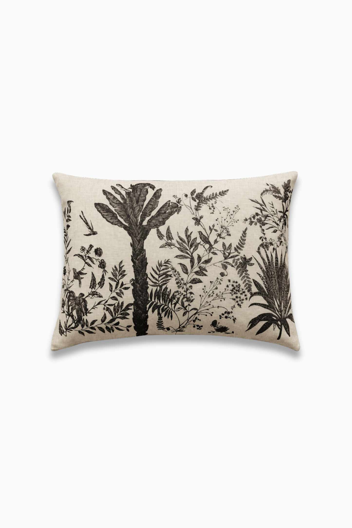 Funda De Cojín Estampado · Puro Lino Lavado · Diseño Garden