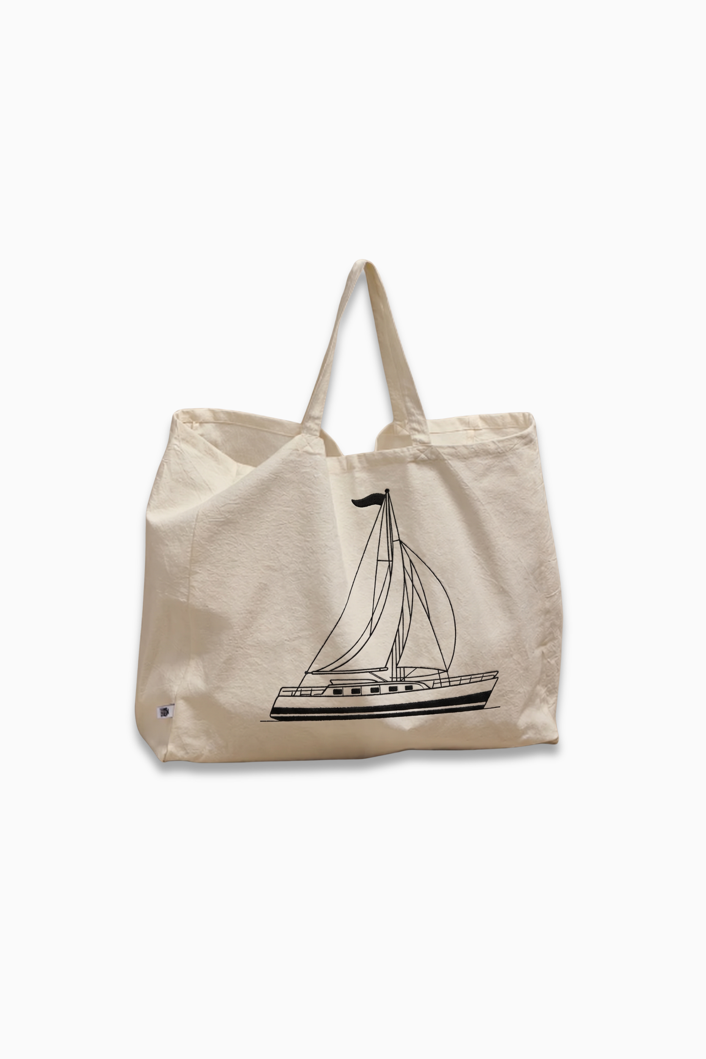 Bolsa Bordada · Algodón Lavado · Barco