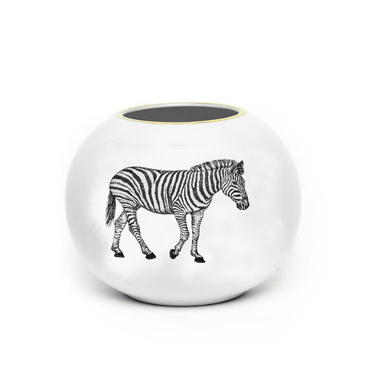 Vase - Porcelaine de Limoges - Motif zébré