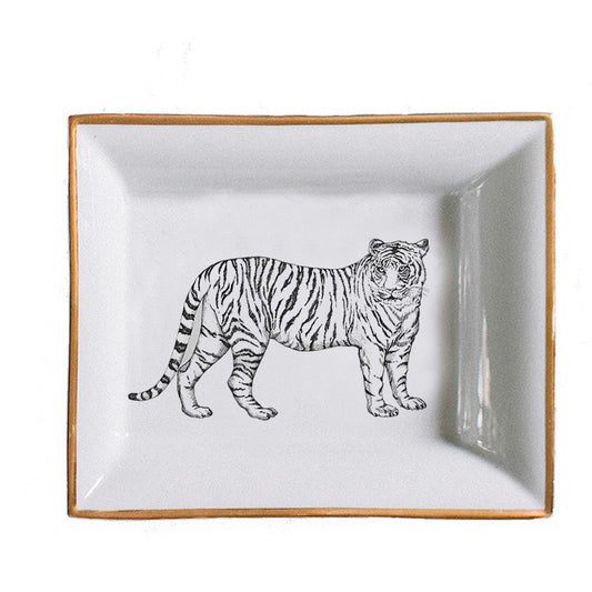 Vide-poche - Porcelaine de Limoges - Design du tigre