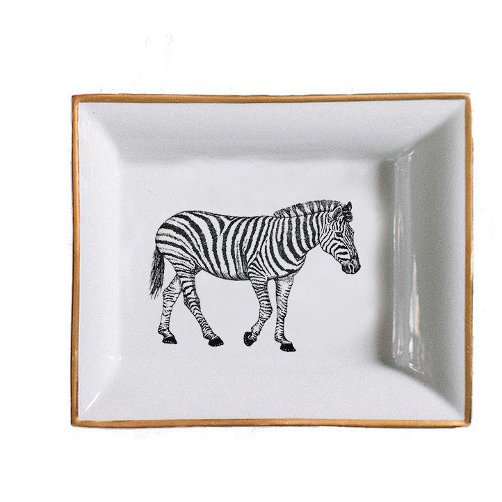 Vide-poche - Porcelaine de Limoges - Design zébré