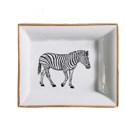 Vide-poche - Porcelaine de Limoges - Design zébré