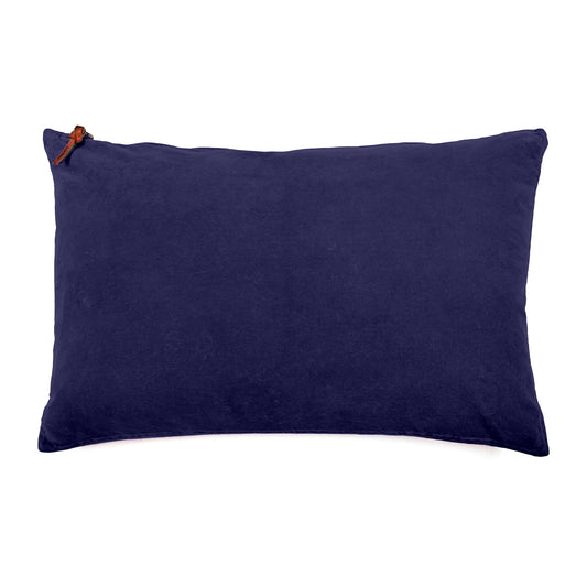 Funda De Cojín · Terciopelo Lavado · Azul