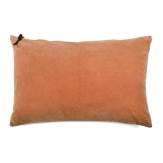 Housse de coussin 60X40 - Velours lavé - Couleur saumon - Lo de Manuela