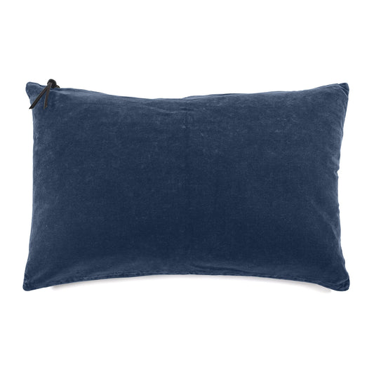 Housse de coussin 60X40 - Velours lavé - Couleur Bleu pétrole - Lo de Manuela