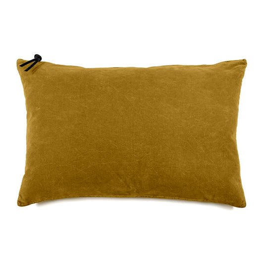 Funda De Cojín · Terciopelo Lavado · Mostaza
