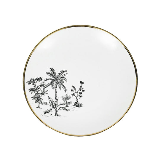 Grand plat - Porcelaine de Limoges - Décor de palmiers - Lo de Manuela