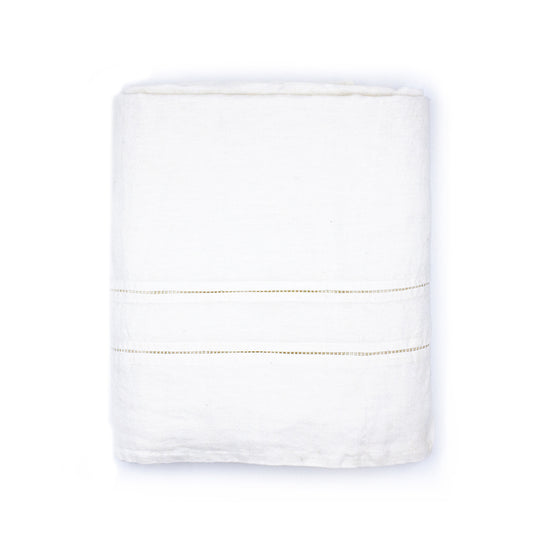 Sábana Encimera · Puro Lino Lavado · Color Marfil