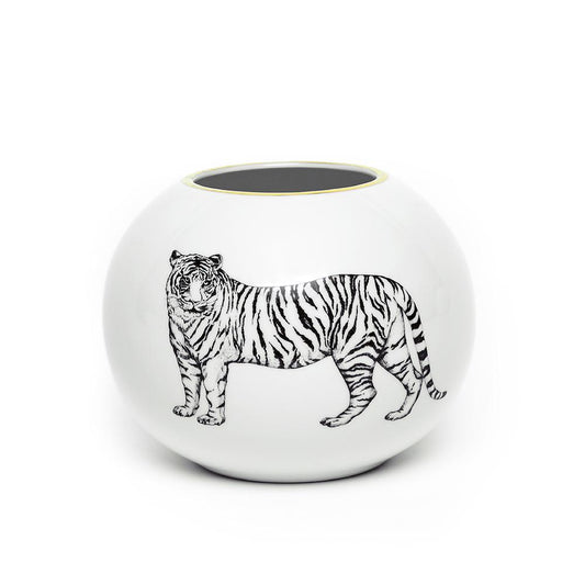 Petit vase - Porcelaine de Limoges - Tigre - Lo de Manuela