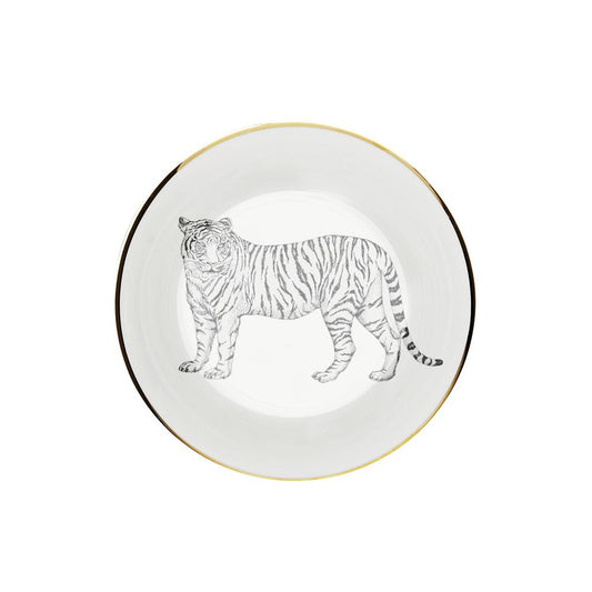 Assiette creuse - Porcelaine de Limoges - Tigre - Lo de Manuela