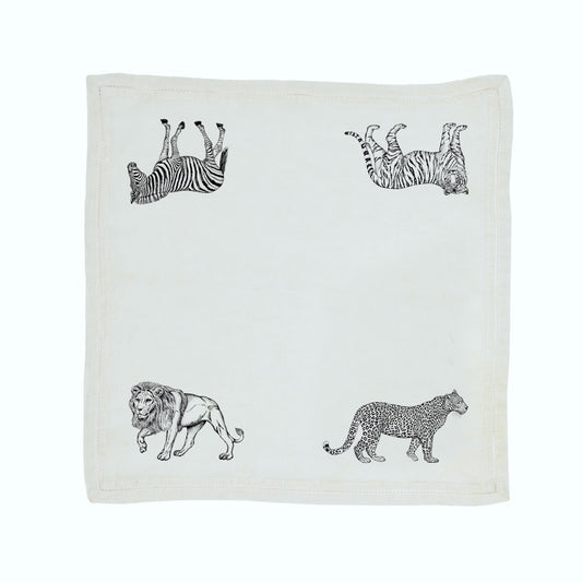 Servilleta Estampada · Puro Lino Lavado · Diseño Serengeti