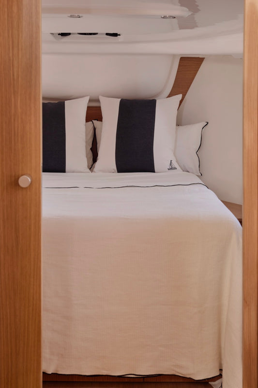 Plaid  y Colcha · Puro Lino Lavado · Diseño Mar