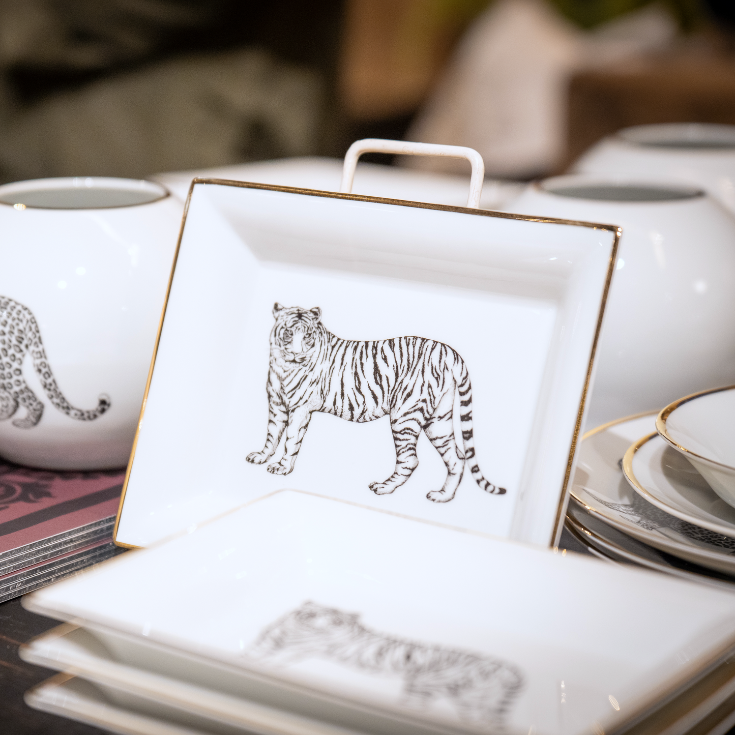 Vacía bolsillos · Porcelana de Limoges · Diseño Tigre