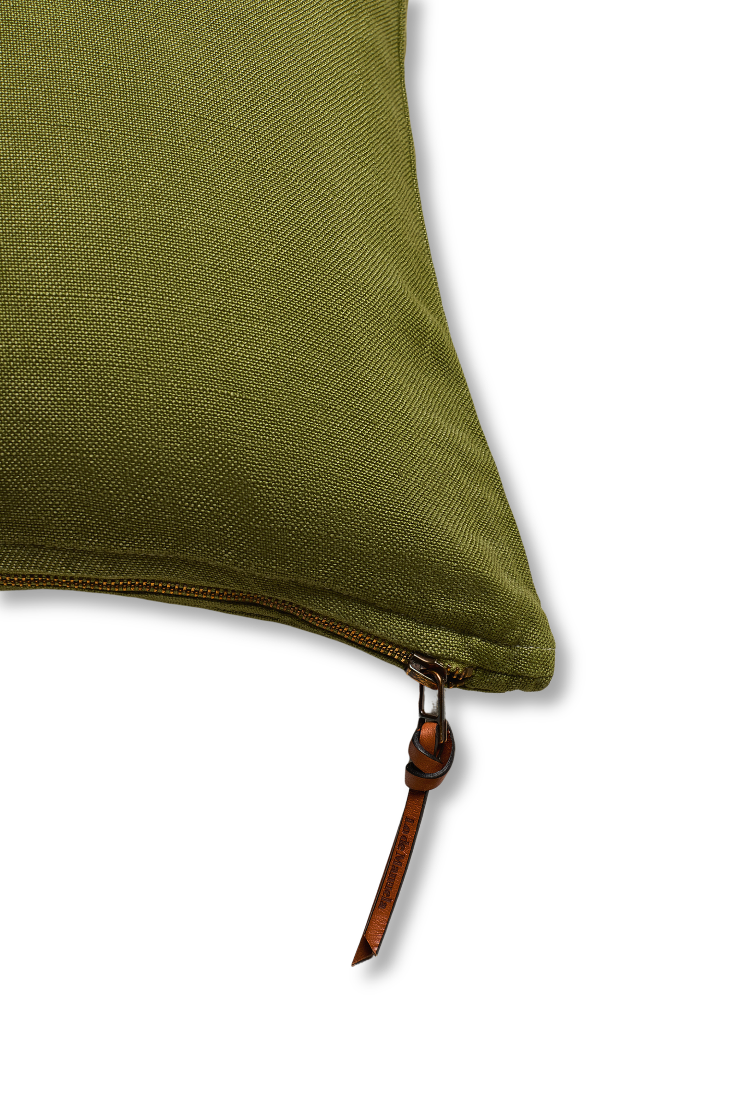 Funda De Cojín · Puro Lino Lavado · Verde Oliva