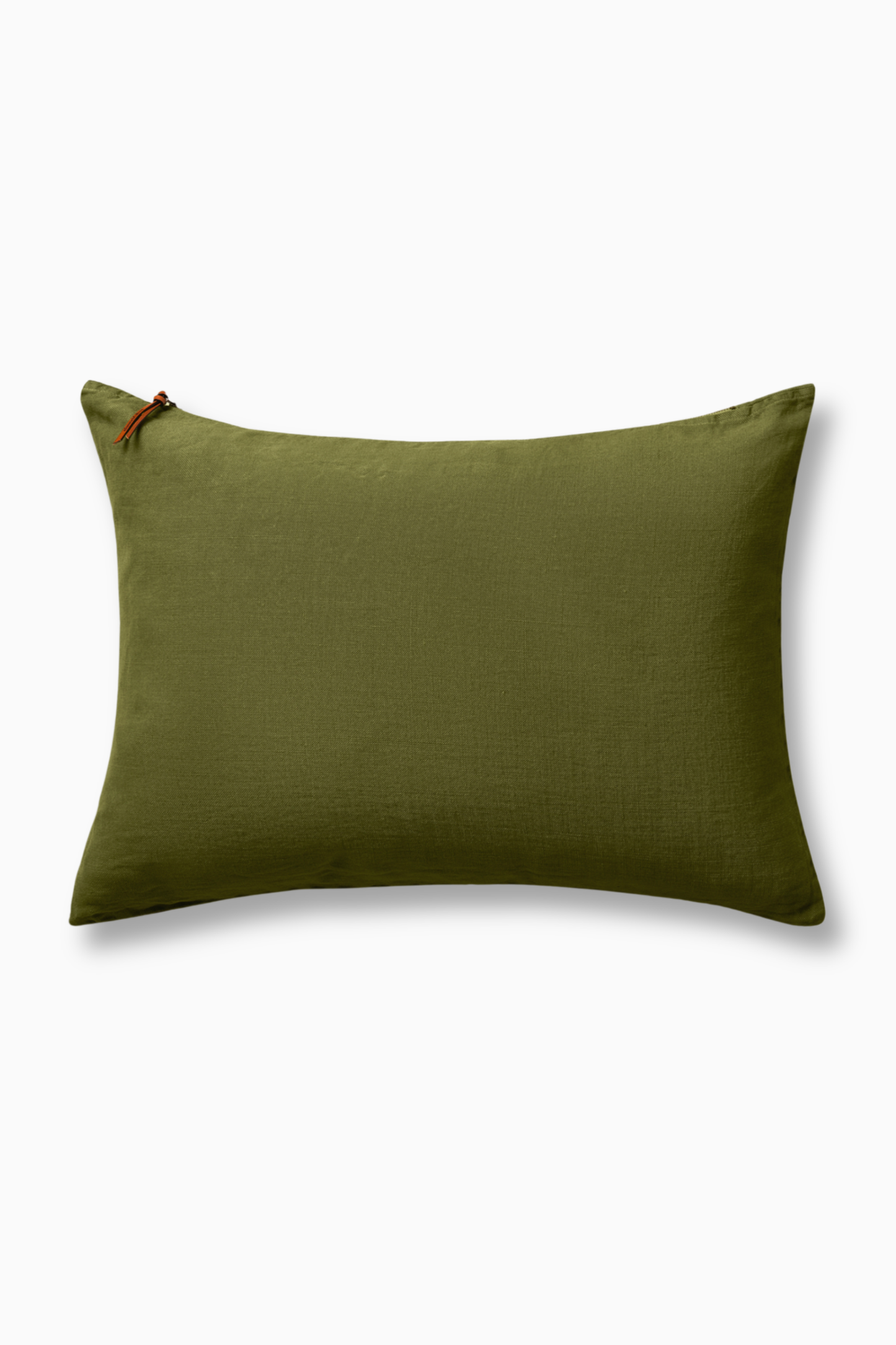 Funda De Cojín · Puro Lino Lavado · Verde Oliva