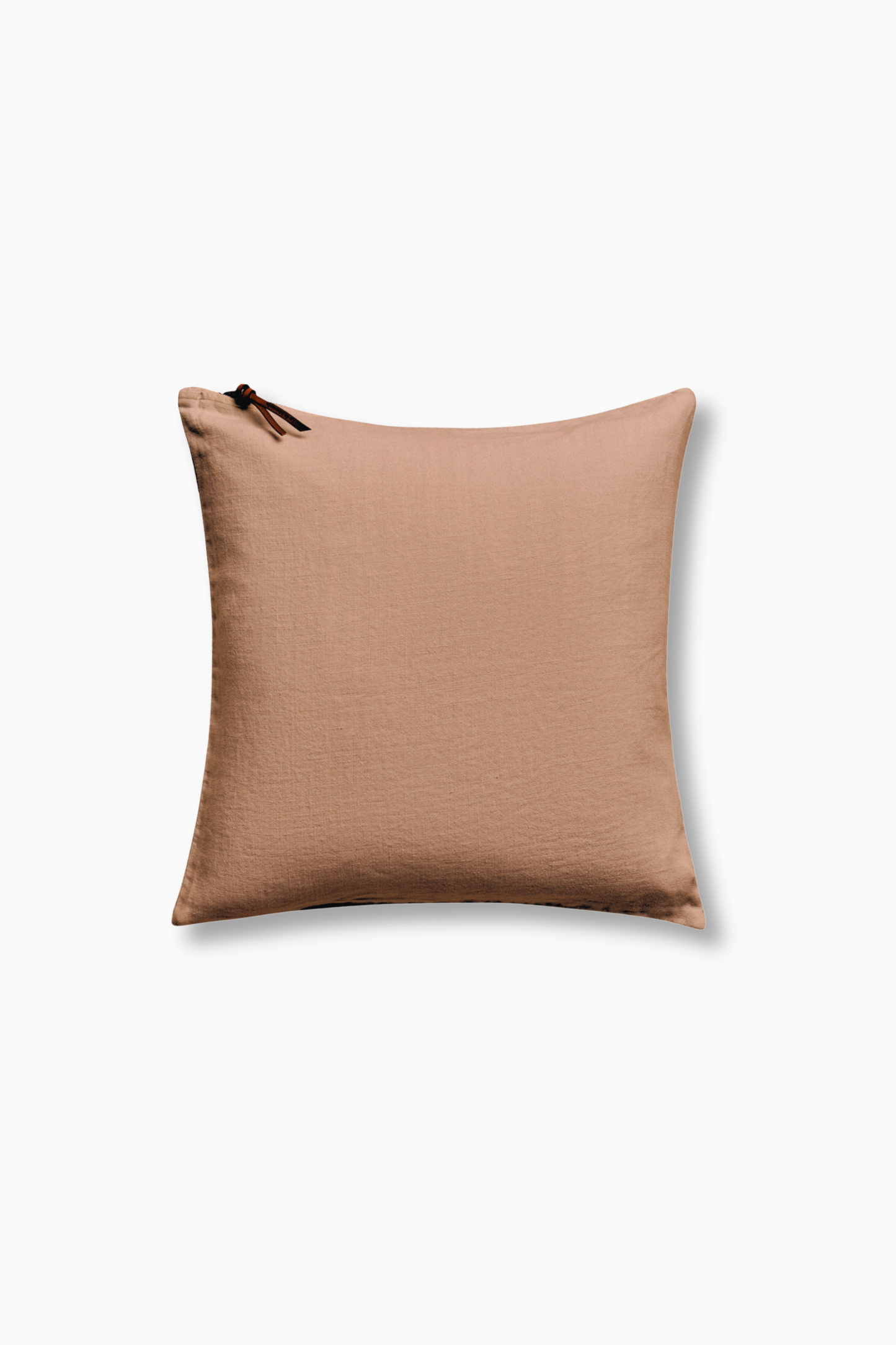 Funda De Cojín · Puro Lino Lavado · Camel Oscuro