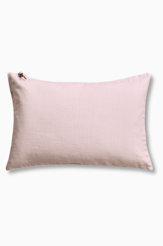 Funda De Cojín · Puro Lino Lavado · Rosa Palo