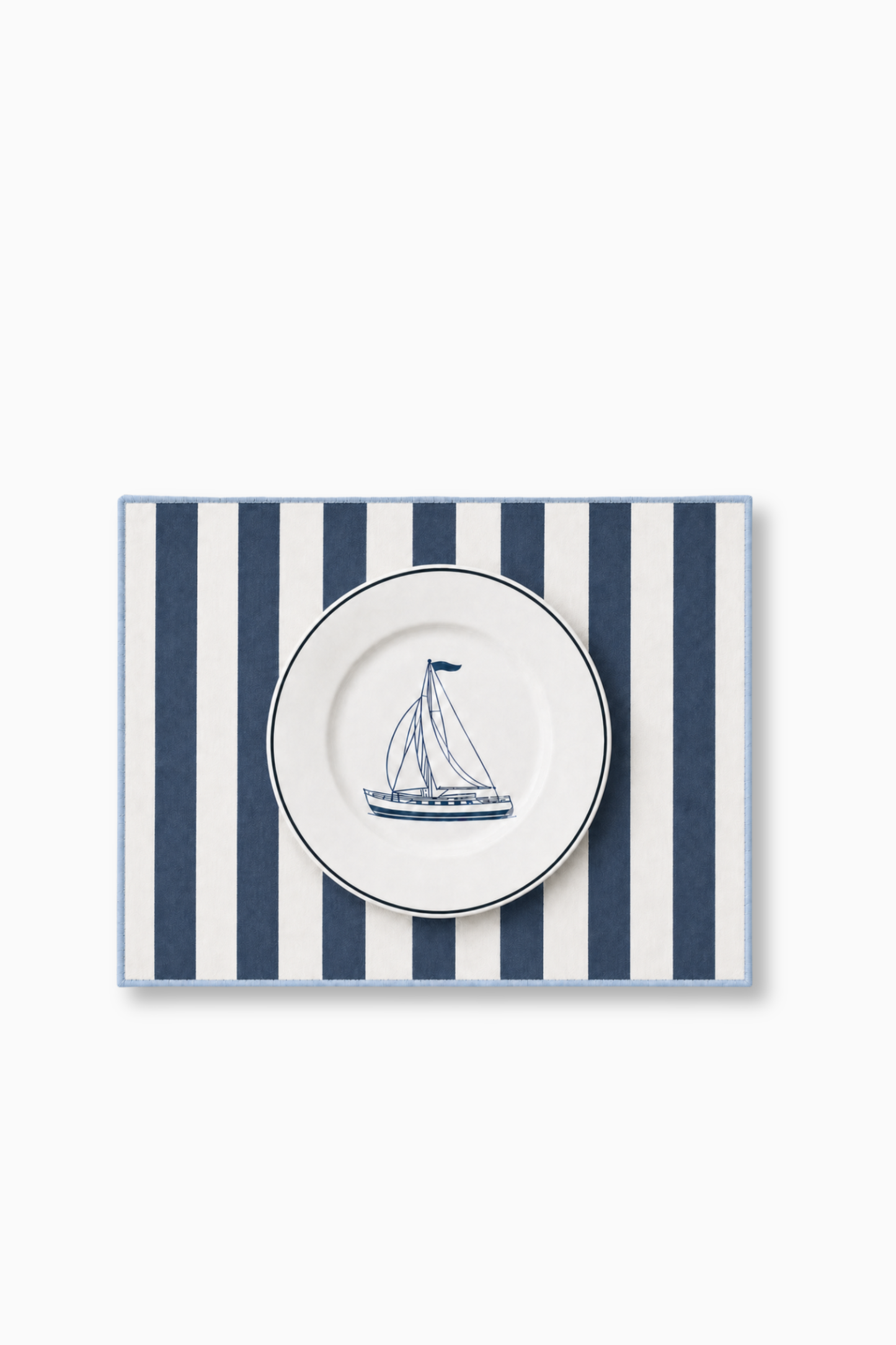 Individual/Servilleta · Algodón Lavado · Diseño Elizabeth· Azul