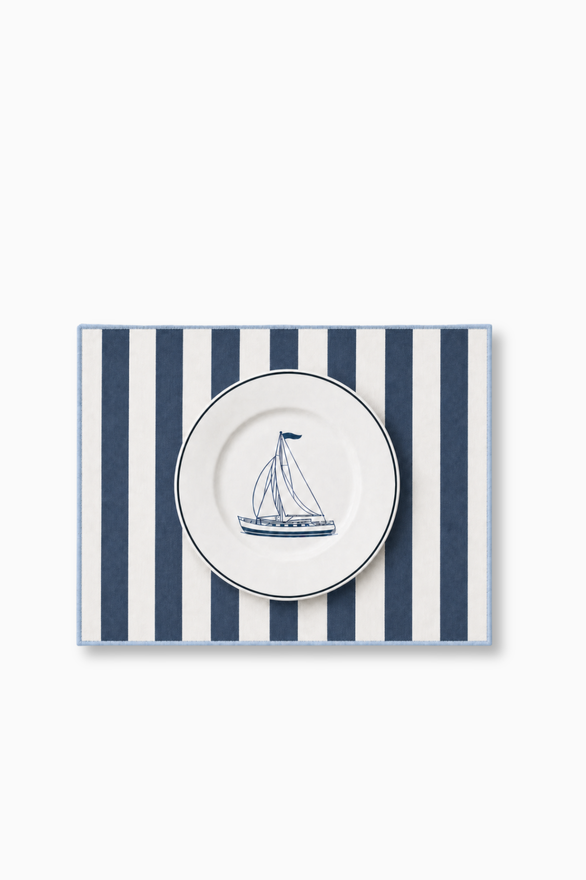 Individual/Servilleta · Algodón Lavado · Diseño Elizabeth· Azul