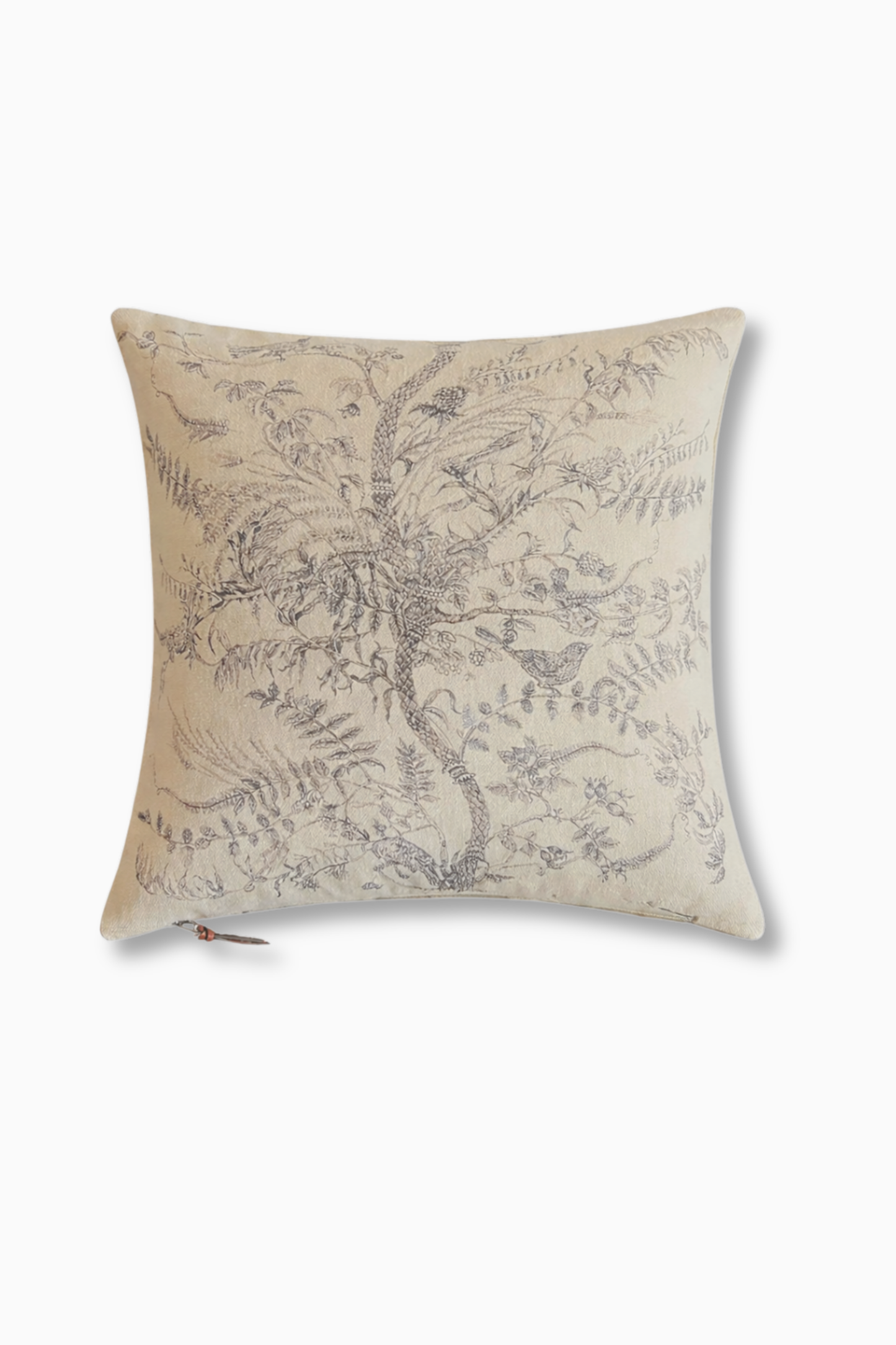 Funda De Cojín Estampado · Puro Lino Lavado · Diseño Tree of Life
