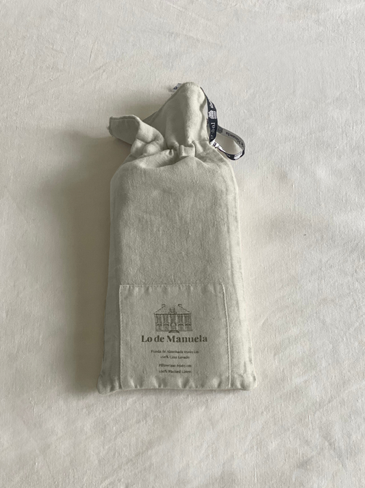 Funda De Almohada · Puro Lino Lavado · Color Caqui