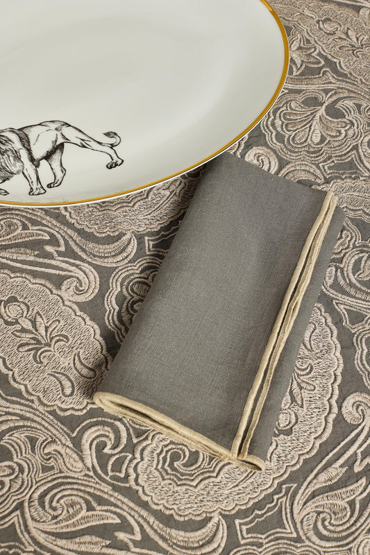 Servilleta · Puro Lino Lavado · Gris plomo