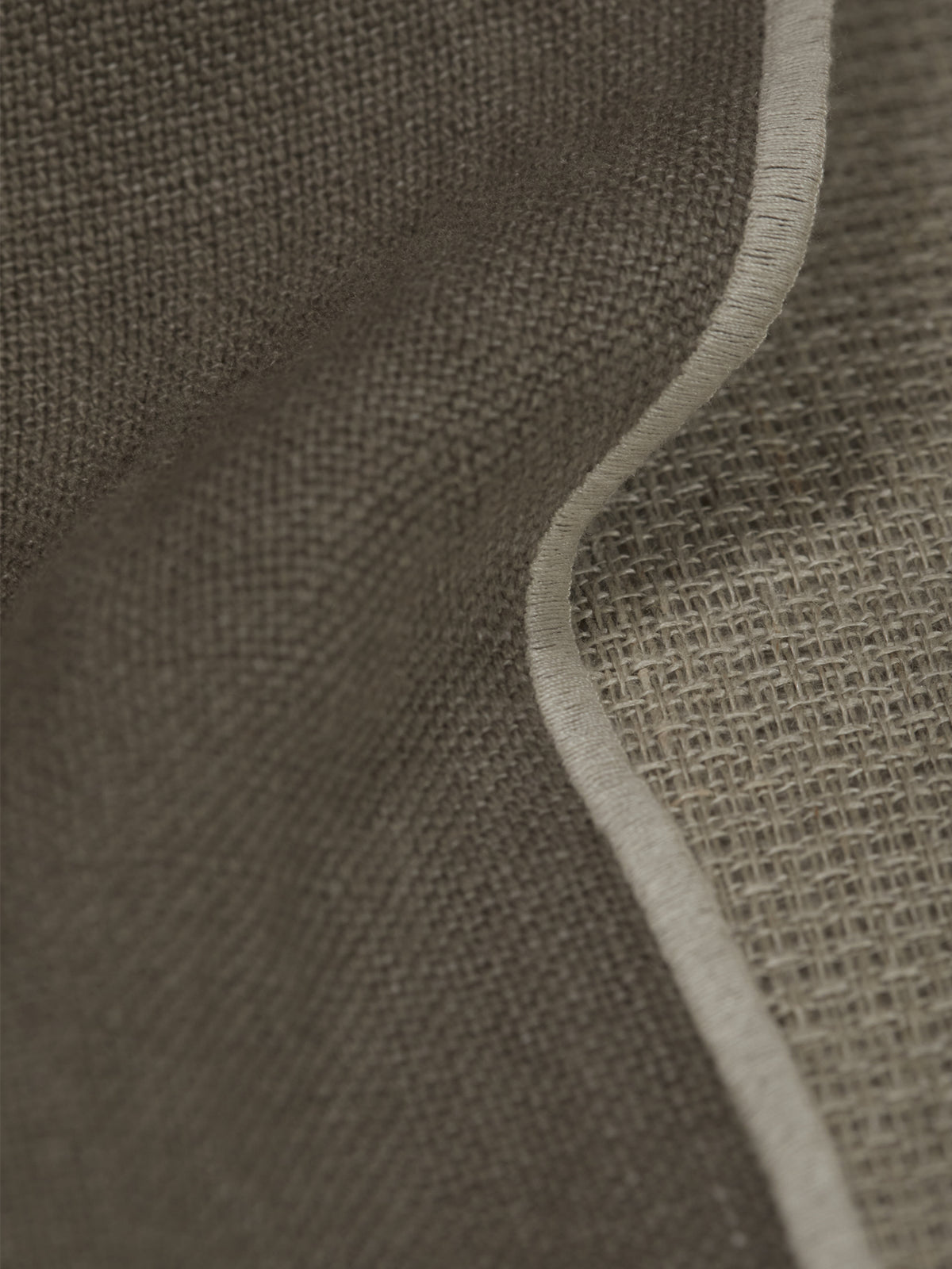 Plaid Bordado · Puro Lino Lavado · Dominique · base Taupe/Beige
