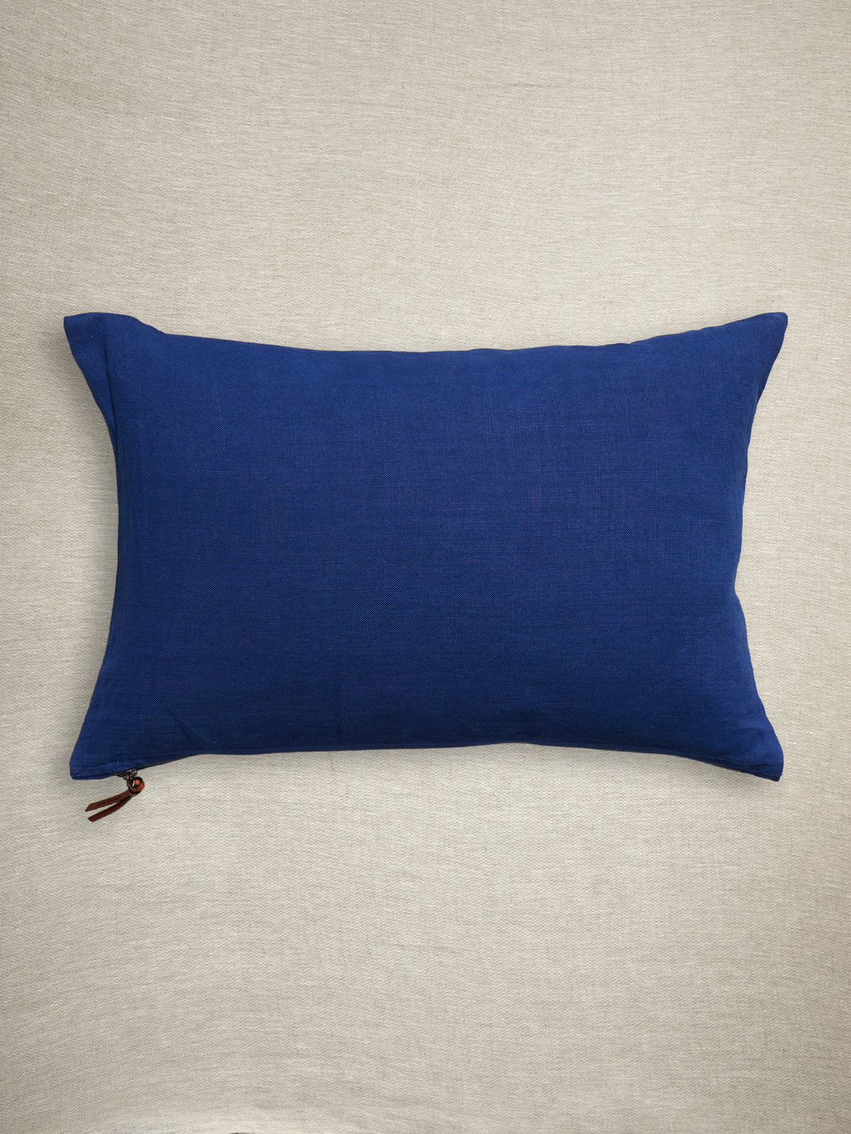 Funda De Cojín · Puro Lino Lavado · Azul
