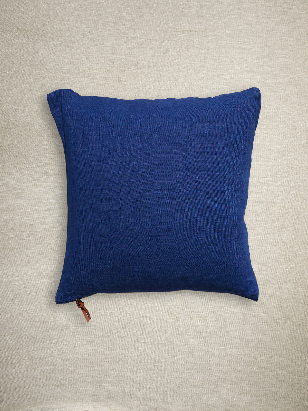 Funda De Cojín · Puro Lino Lavado · Azul