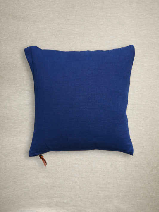 Funda De Cojín · Puro Lino Lavado · Azul