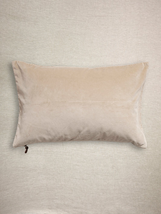Funda De Cojín · Terciopelo Lavado · Beige