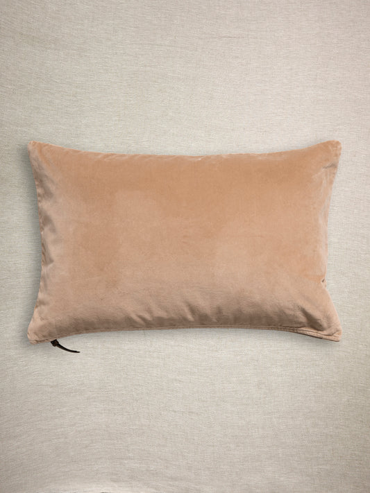 Funda De Cojín · Terciopelo Lavado · Camel Oscuro