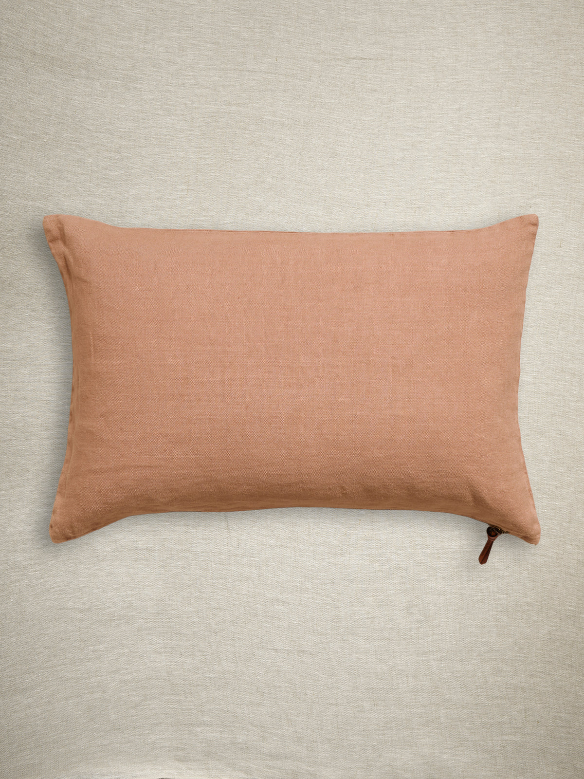 Funda De Cojín · Puro Lino Lavado · Camel Oscuro