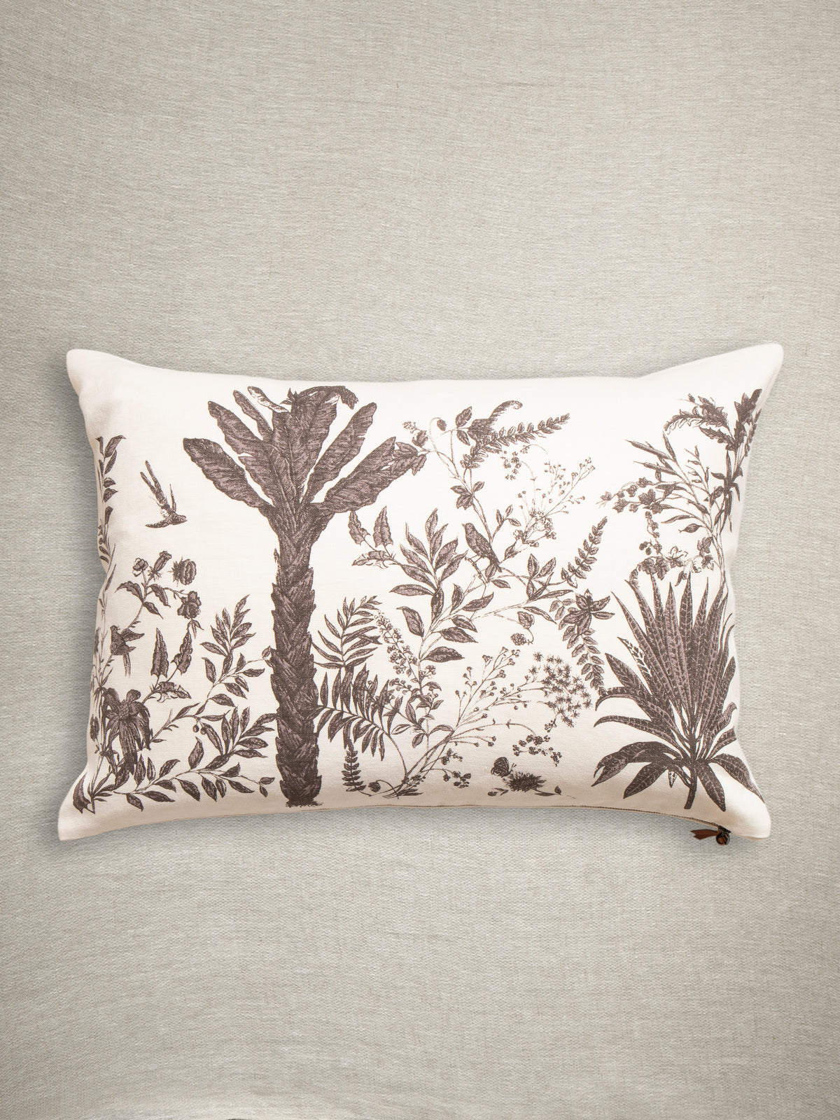 Funda De Cojín Estampado · Puro Lino Lavado · Diseño Garden
