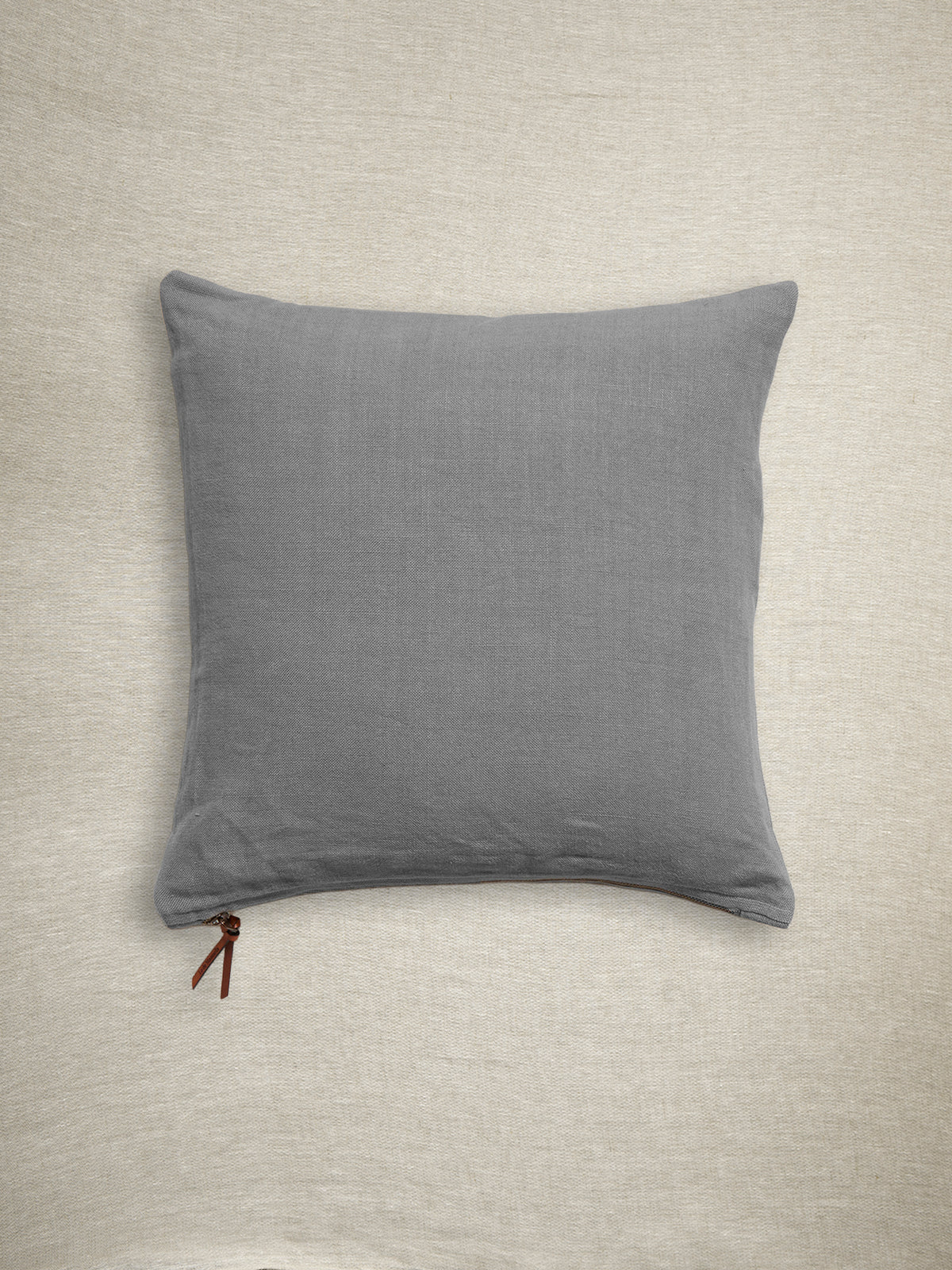 Funda De Cojín · Puro Lino Lavado · Gris