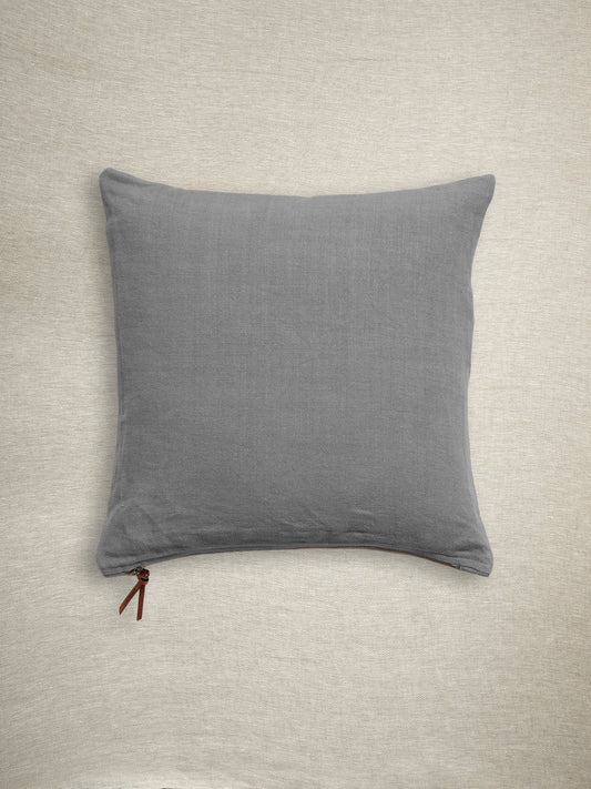 Funda De Cojín · Puro Lino Lavado · Gris