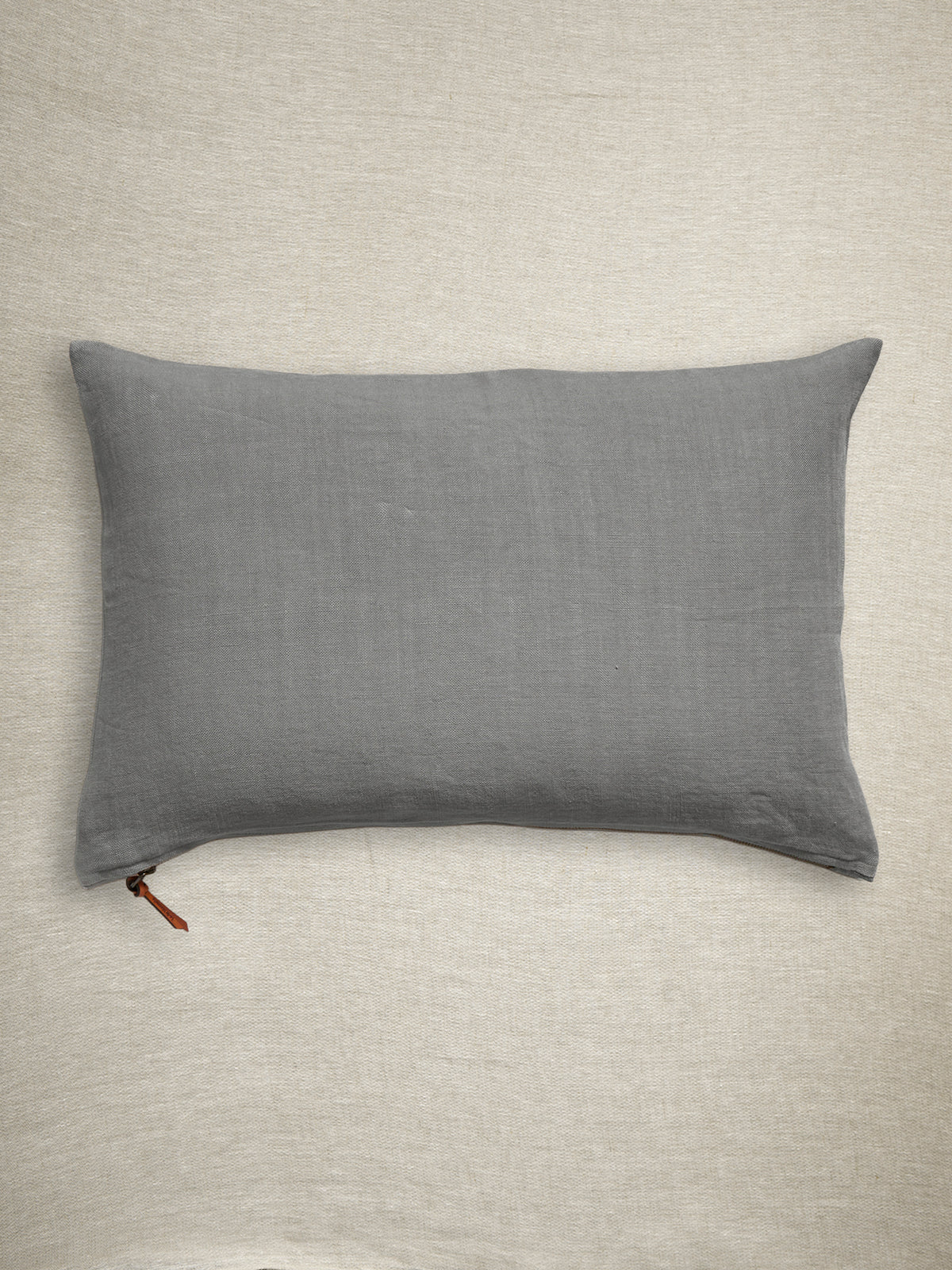Funda De Cojín · Puro Lino Lavado · Gris