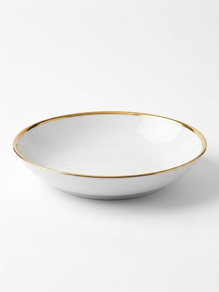 Ensaladera · Porcelana de Limoges · Filo Dorado
