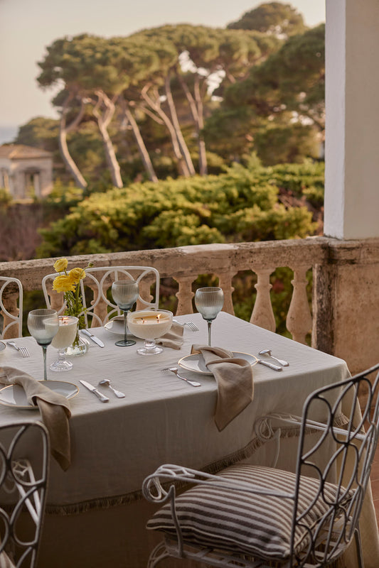 Vajilla blanca · Porcelana de Limoges · Borde de oro