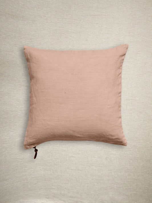 Funda De Cojín · Puro Lino Lavado · Rosa Tierra
