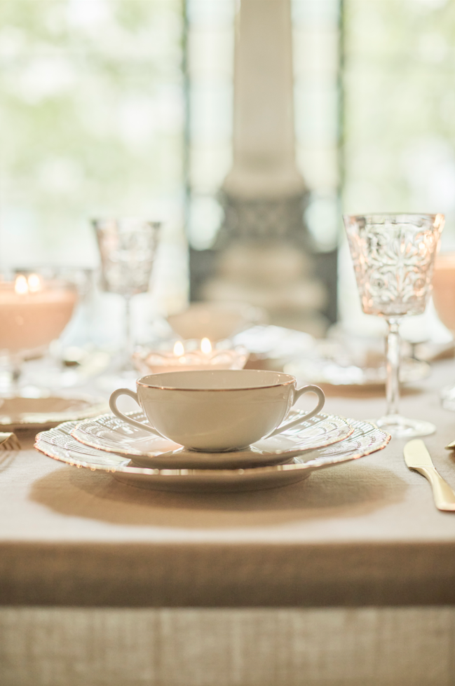 Vajilla · Porcelana de Limoges · Coral