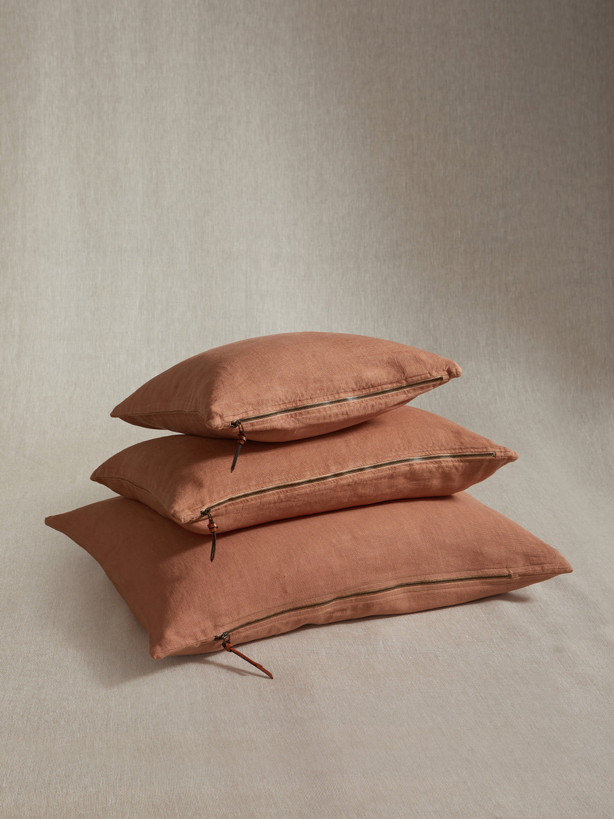 Funda De Cojín · Puro Lino Lavado · Terracota