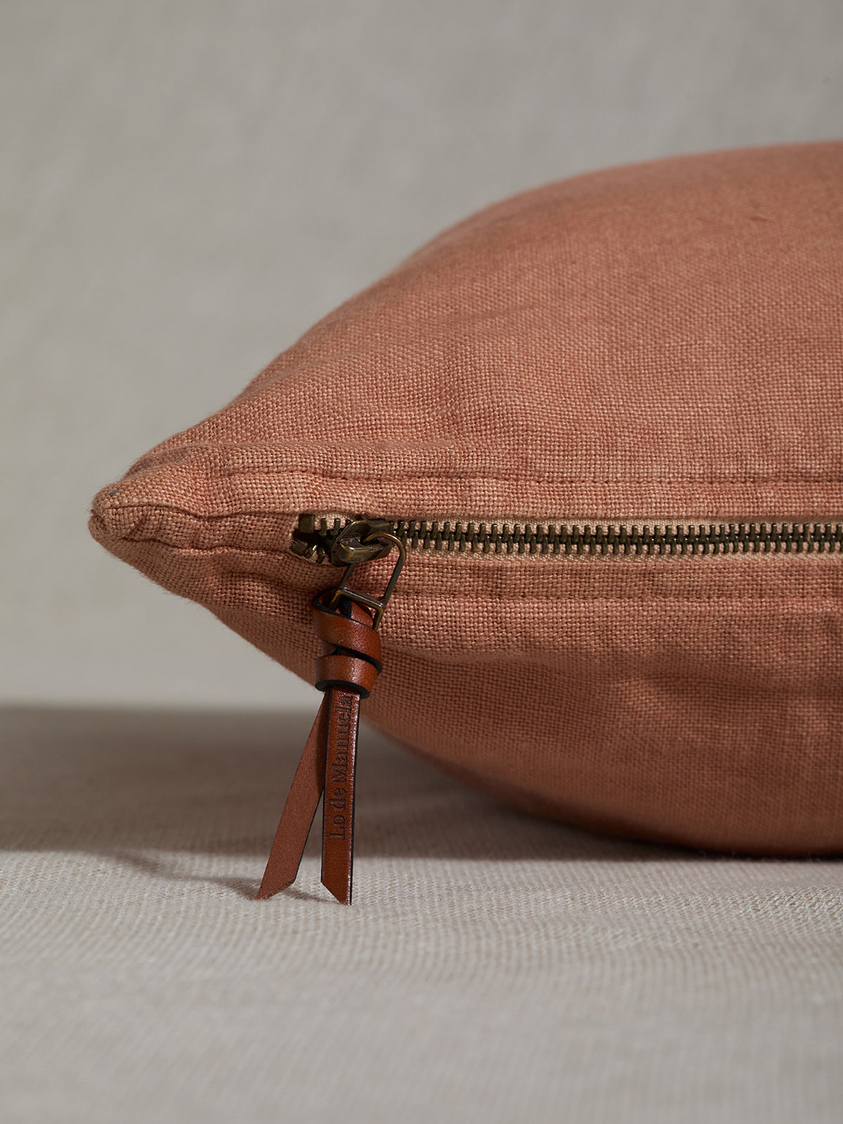 Funda De Cojín · Puro Lino Lavado · Terracota