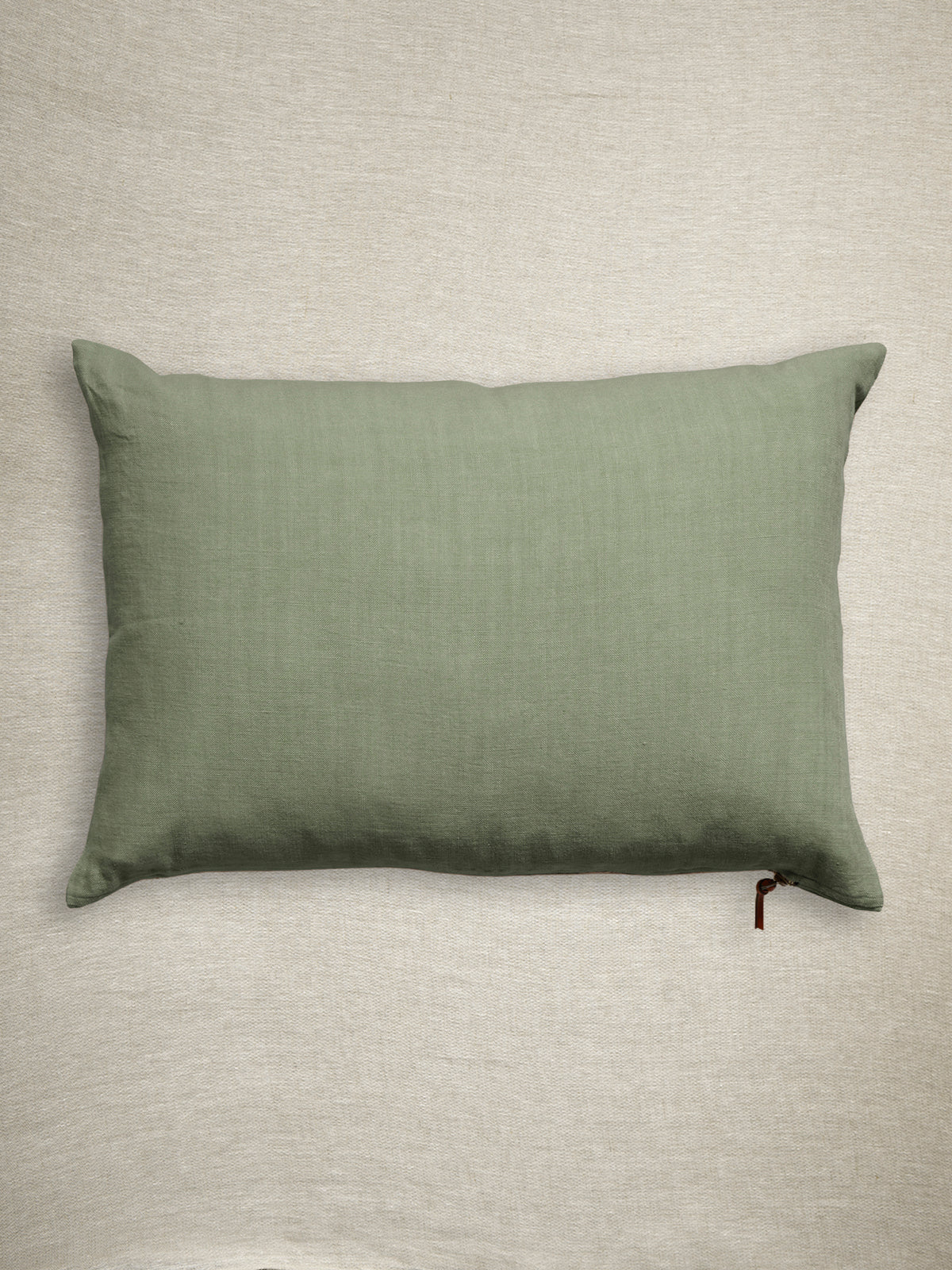 Funda De Cojín · Puro Lino Lavado · Verde Acacia
