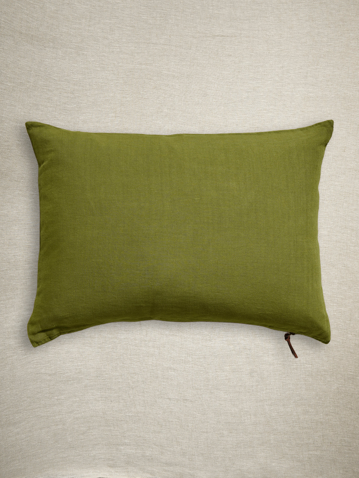 Funda De Cojín · Puro Lino Lavado · Verde Oliva