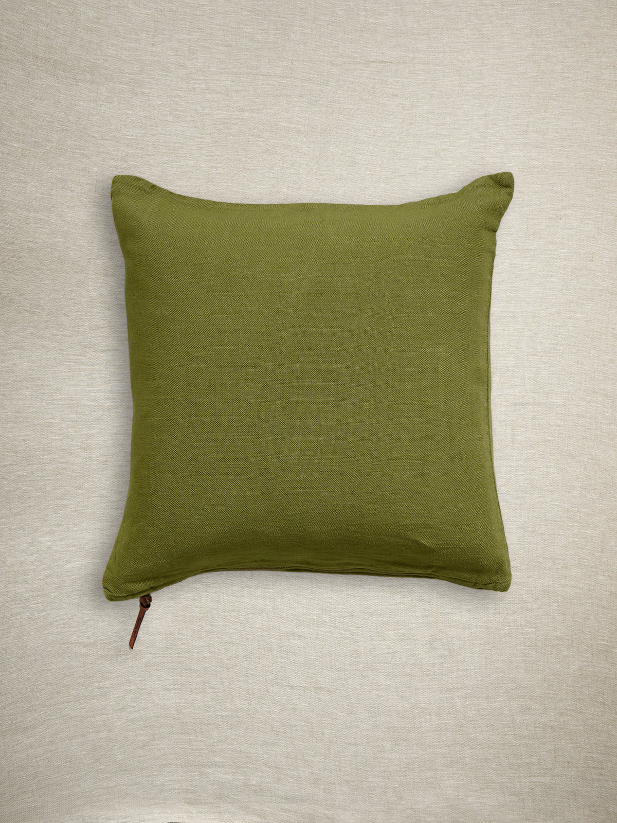 Funda De Cojín · Puro Lino Lavado · Verde Oliva